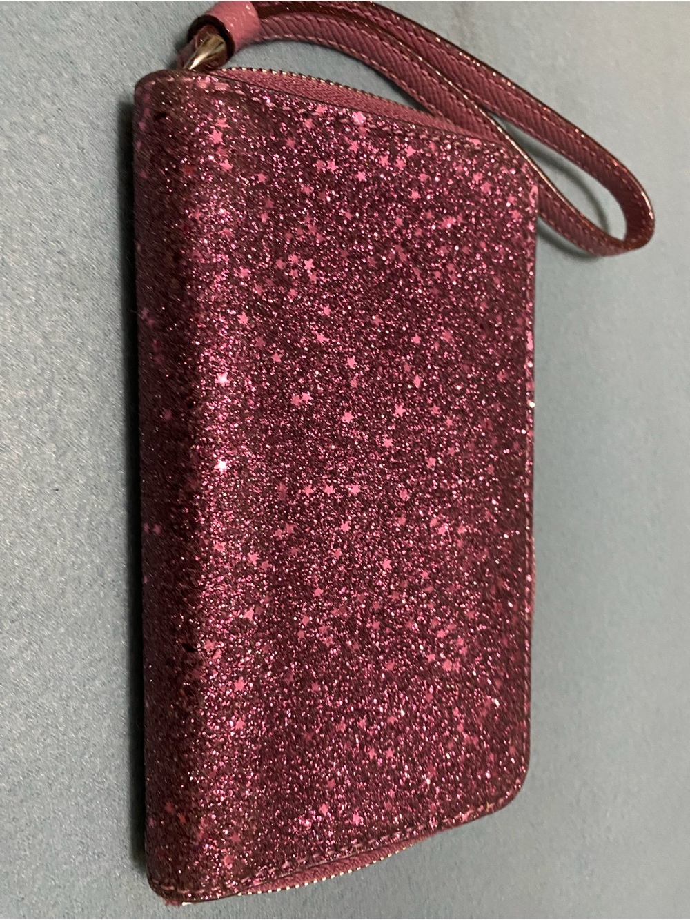 COACH Pink Glitter Star Wristlet Clutch - Picture 2 of 5